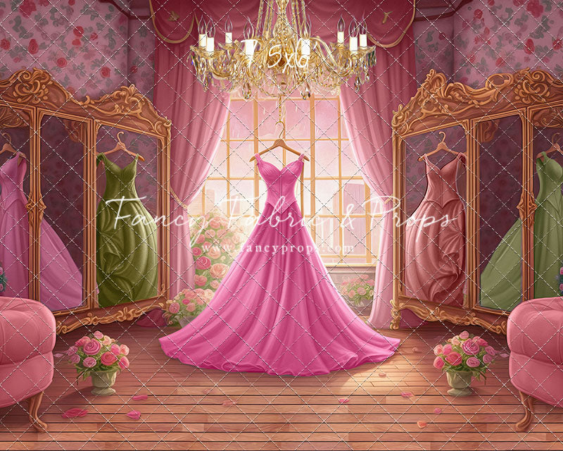 Dress Like A Princess - Pink Dress/Pink Curtains - With Sweep Option