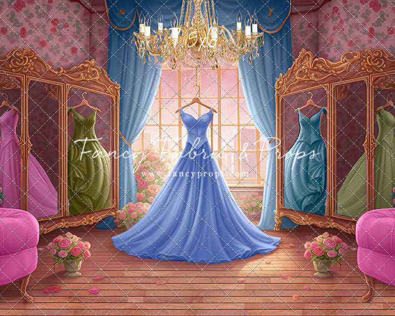 Dress Like A Princess - Dark Blue Dress - With Sweep Option