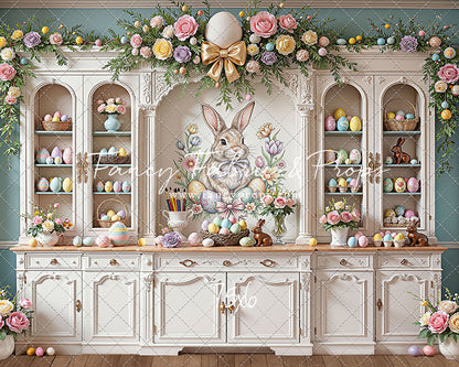 Easter Cupboard - Wood Floor - With Sweep Option