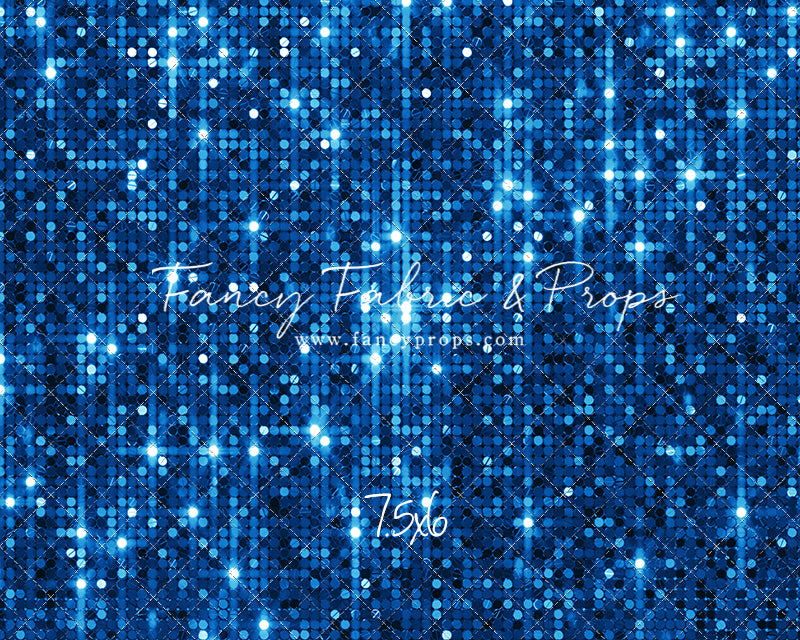 Electric Blue Glitz - With Solid Floor Sweep Option