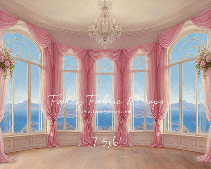 Elegant Summertime Mountain View - Wood Floor - With Sweep Option