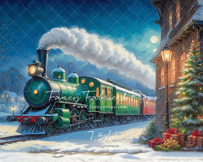 Festive Locomotive - Train on Left Option - With Sweep Option