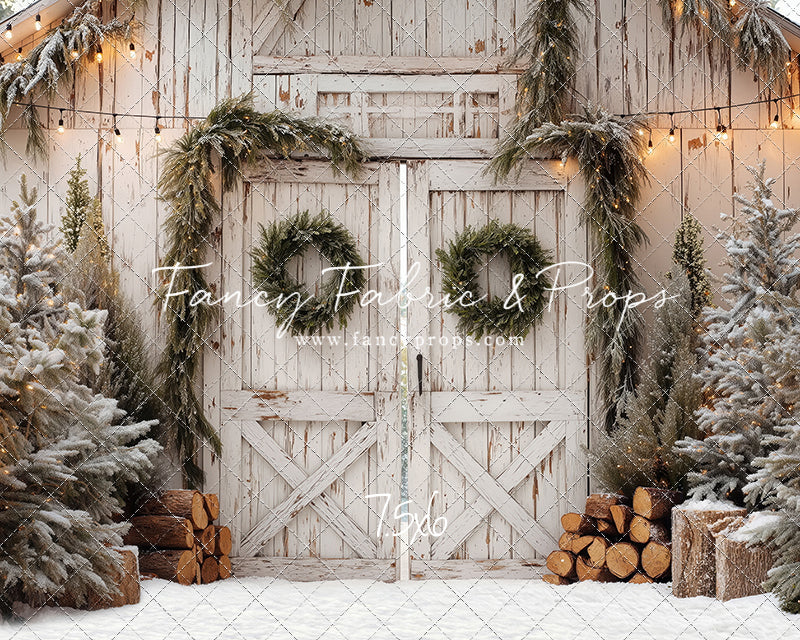 Frosted Evergreen Barn - with Sweep Option