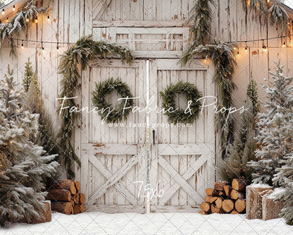 Frosted Evergreen Barn - with Sweep Option