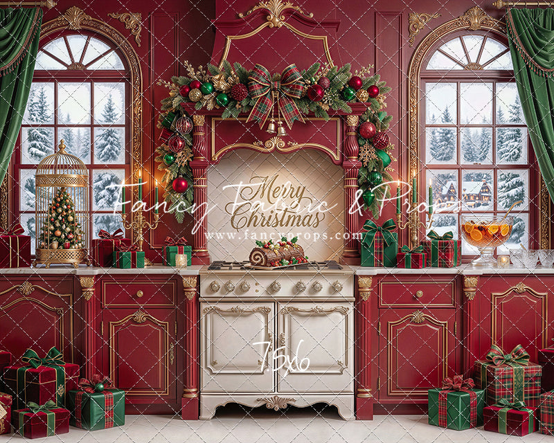 Gilded Cranberry Kitchen - With Sweep Option