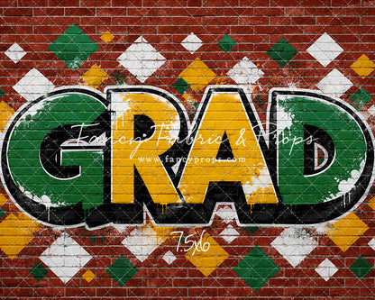 Gold & Green Grad - With Sweep Option