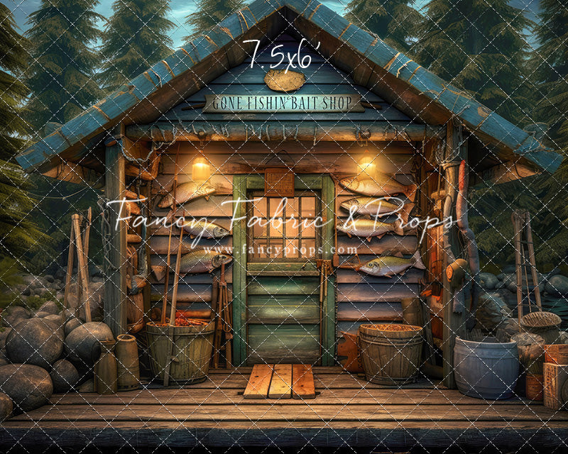 Gone Fishin Bait Shop- Dirt Floor Version - With Sweep Option