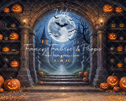 Gothic Halloween Gateway -Leaves Floor - With Sweep Option