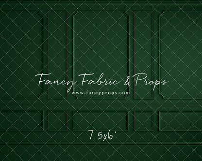 Holly Jolly Green Wainscoting Wall