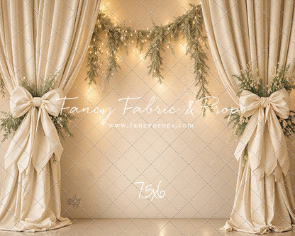 Ivory Christmas Curtain Call - With Sweep Option