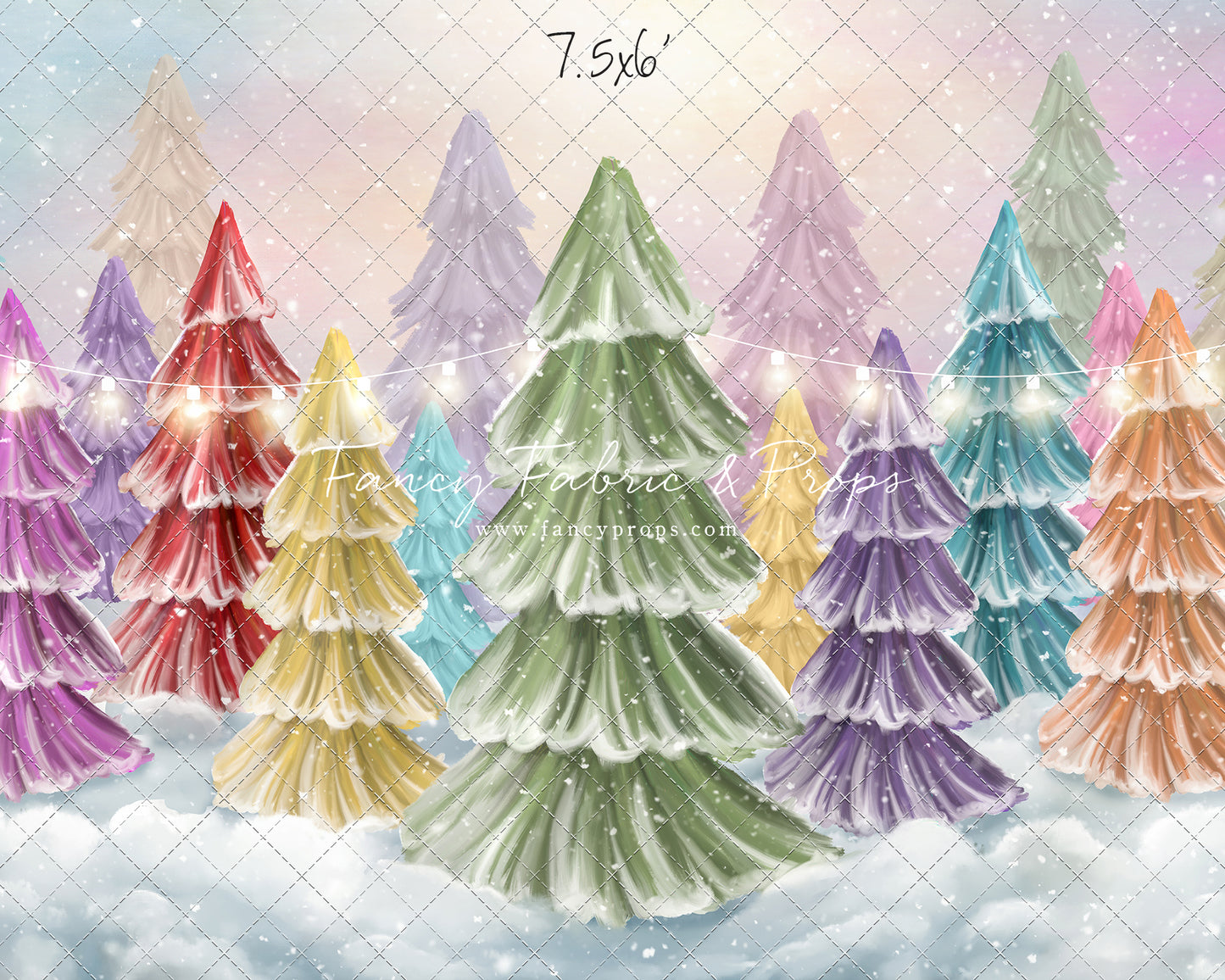 Magical Winter Rainbow Trees