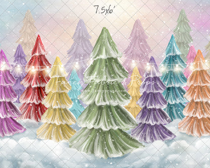 Magical Winter Rainbow Trees