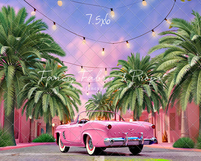 Malibu Shopping Center - Pink Car - With Sweep Option