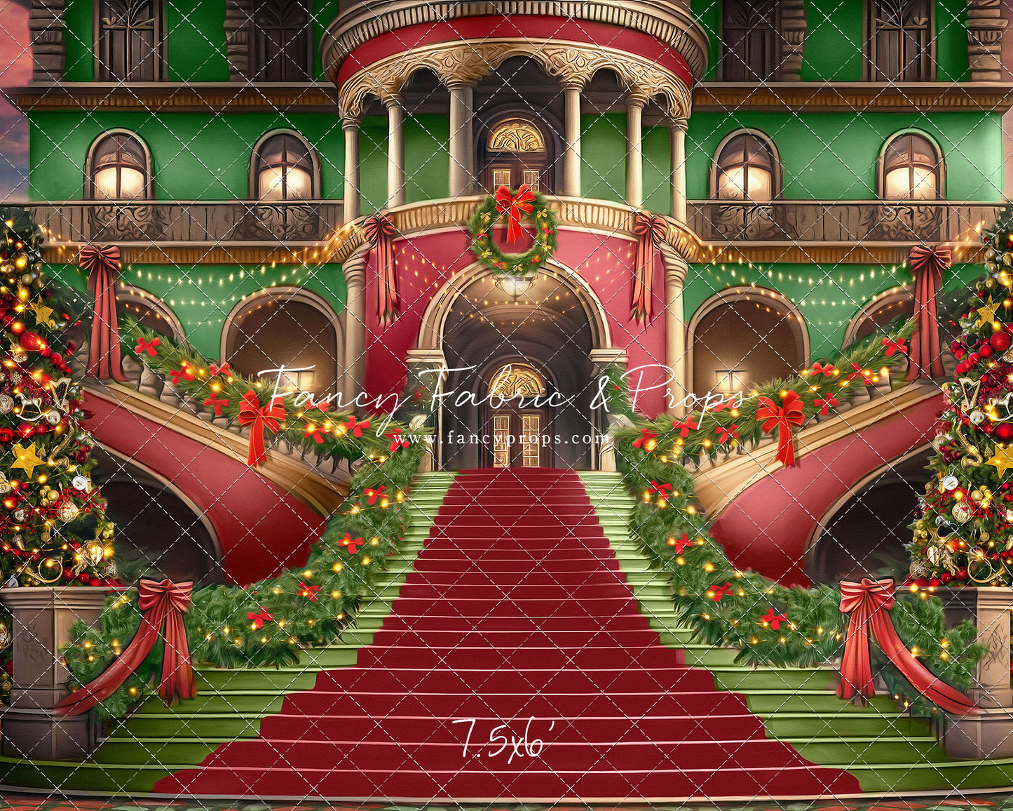 Merry Mansion- Green Rug - with Sweep Option