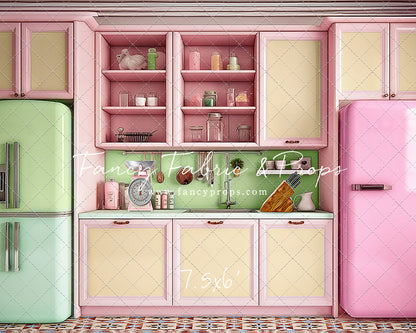 Midge's Kitchenette - Tile Floor Option - With Pink Fridge Sweep Option