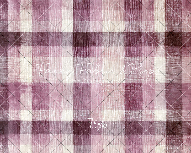 Mulberry Plaid - With Sweep Option