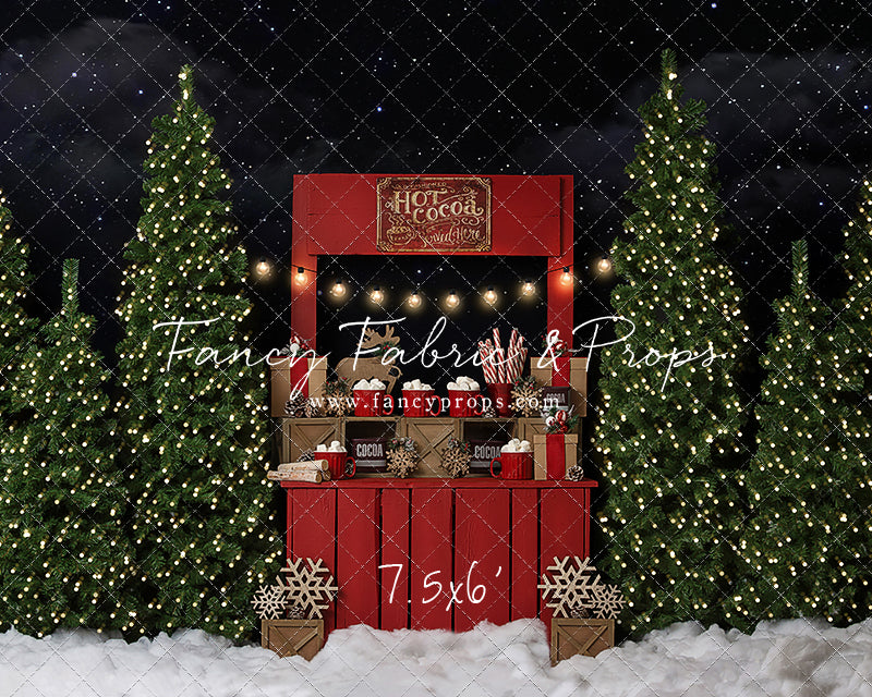 Nighttime Cocoa Stand - with Lights