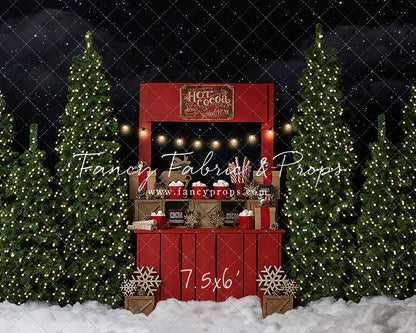 Nighttime Cocoa Stand - with Lights