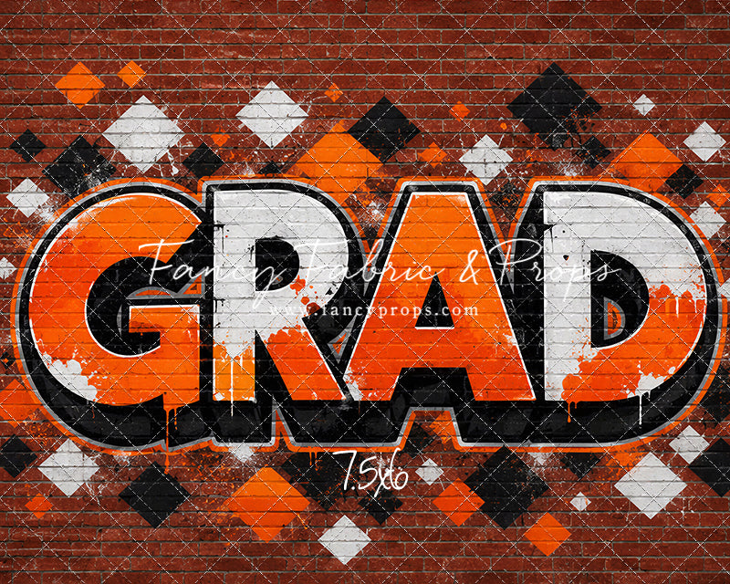 Orange & Black Grad - With Sweep Option