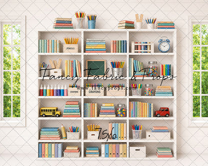 Pastel Classroom Bookshelf - With Sweep Option