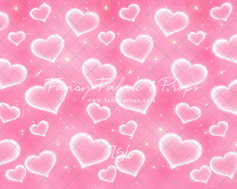 Pink Puffy Hearts - With Sweep Option
