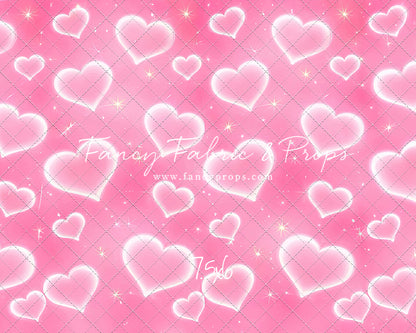 Pink Puffy Hearts - With Sweep Option