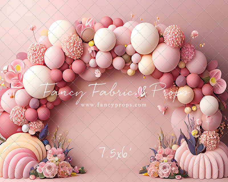 Pink Pumpkin Cascade - Balloon Arch