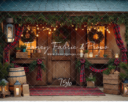 Plaid Cabin Porch - With Sweep Option