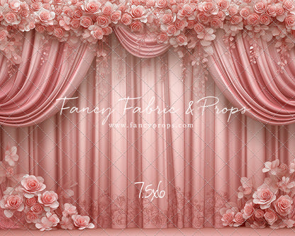 Rosy Vienna Drapes - With Sweep Option