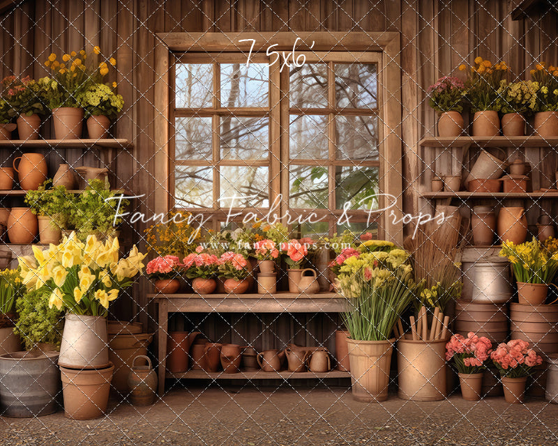 Rustic Greenhouse Garden View - With Sweep Option