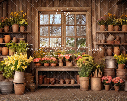 Rustic Greenhouse Garden View - With Sweep Option