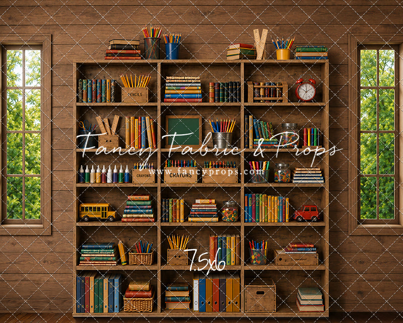 Rustic Schoolhouse Bookshelf - With Sweep Option