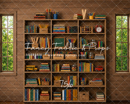 Rustic Schoolhouse Bookshelf - With Sweep Option
