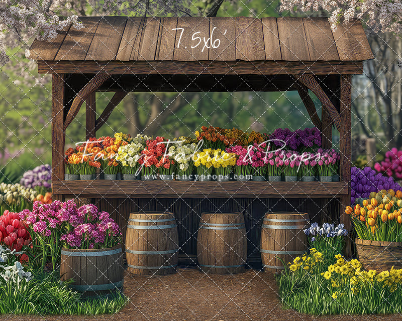 Rustic Spring Flower Stand - With Sweep Option