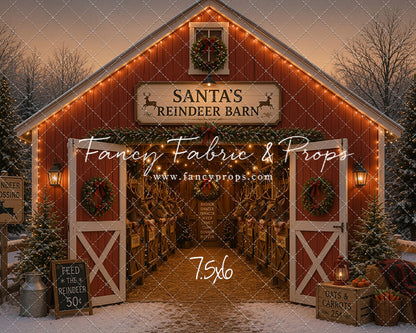 Santa's Nighttime Reindeer Barn - with Sweep Option