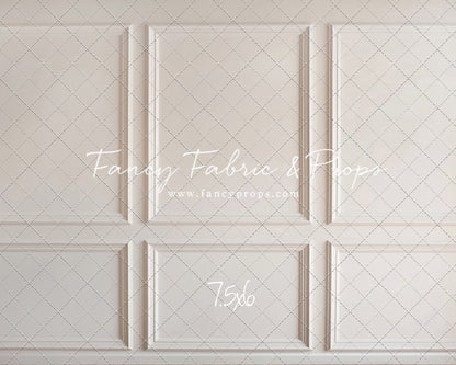 Simple Ivory Panel Wall - With Winter's Grace Floor Sweep Option