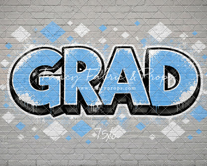Sky & White Grad - With Sweep Option