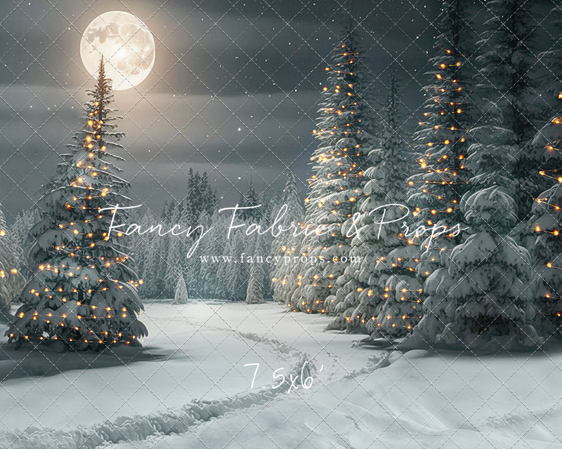 Snowy Road With Lights - with Sweep Option