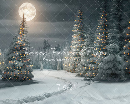 Snowy Road With Lights - with Sweep Option