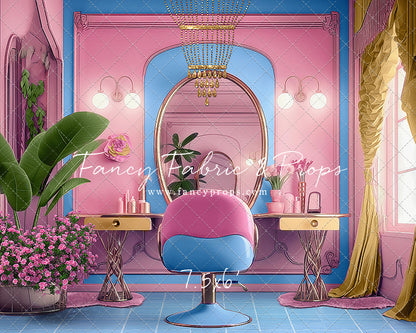 Stacie's Salon - Blue - With Sweep Option