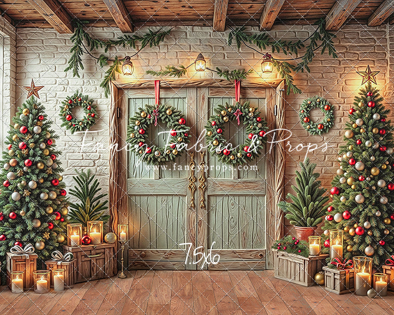 The Christmas Cabin Porch - with Sweep Option