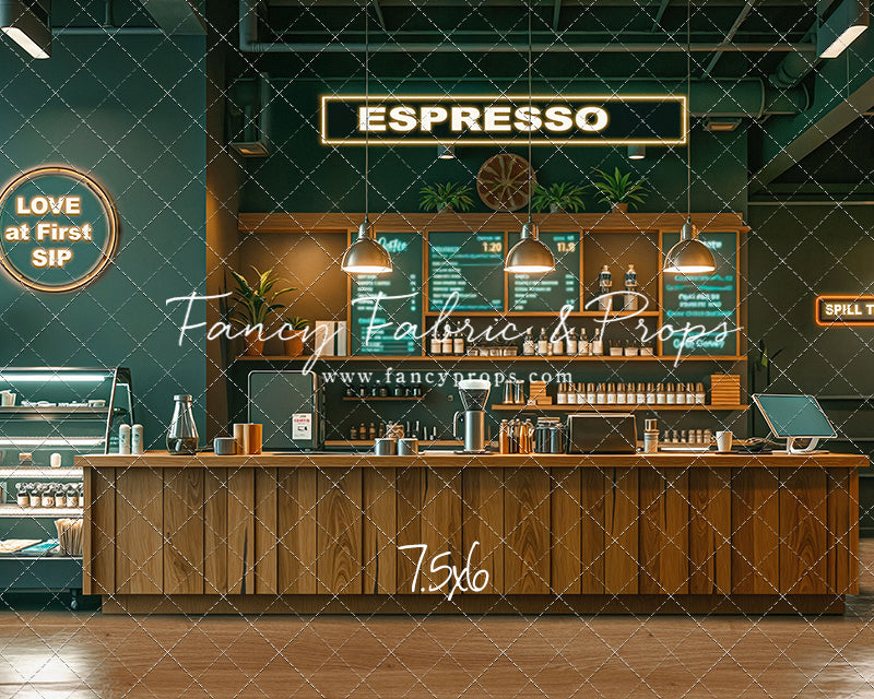 The Coffee Spot - Wood Floor Version - With Sweep Option