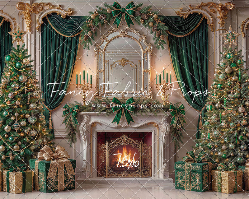 The Emerald Christmas Hearth  - with Sweep Option