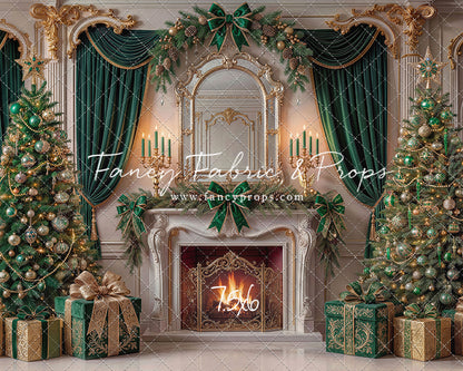 The Emerald Christmas Hearth  - with Sweep Option