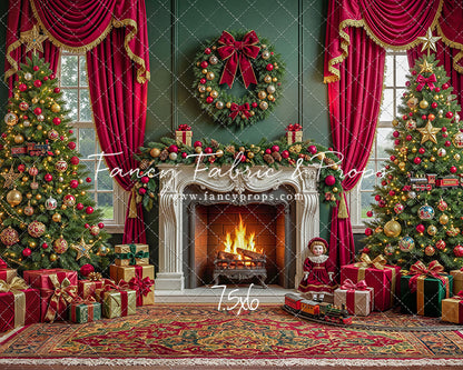 Vintage Christmas Hearth - with Sweep Option