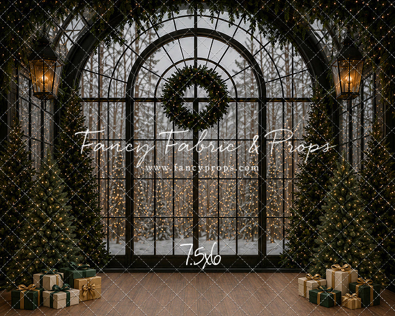 Moody Holiday Window View - with Sweep Option