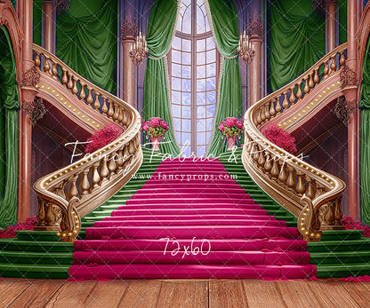 Ballroom Royal Staircase - Green - With Sweep Option