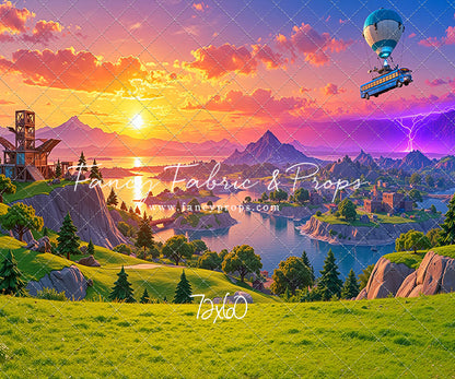Battle Bus Sunset - With Sweep Option