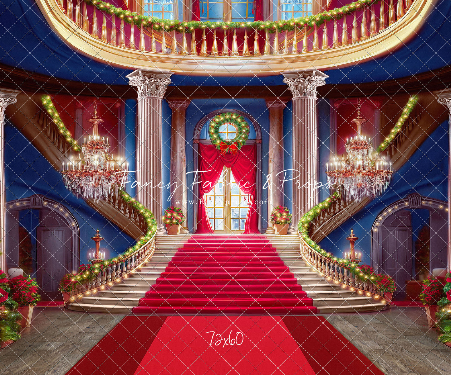 Belle's Royal Staircase -With Lights- Red Carpet - With Sweep Option