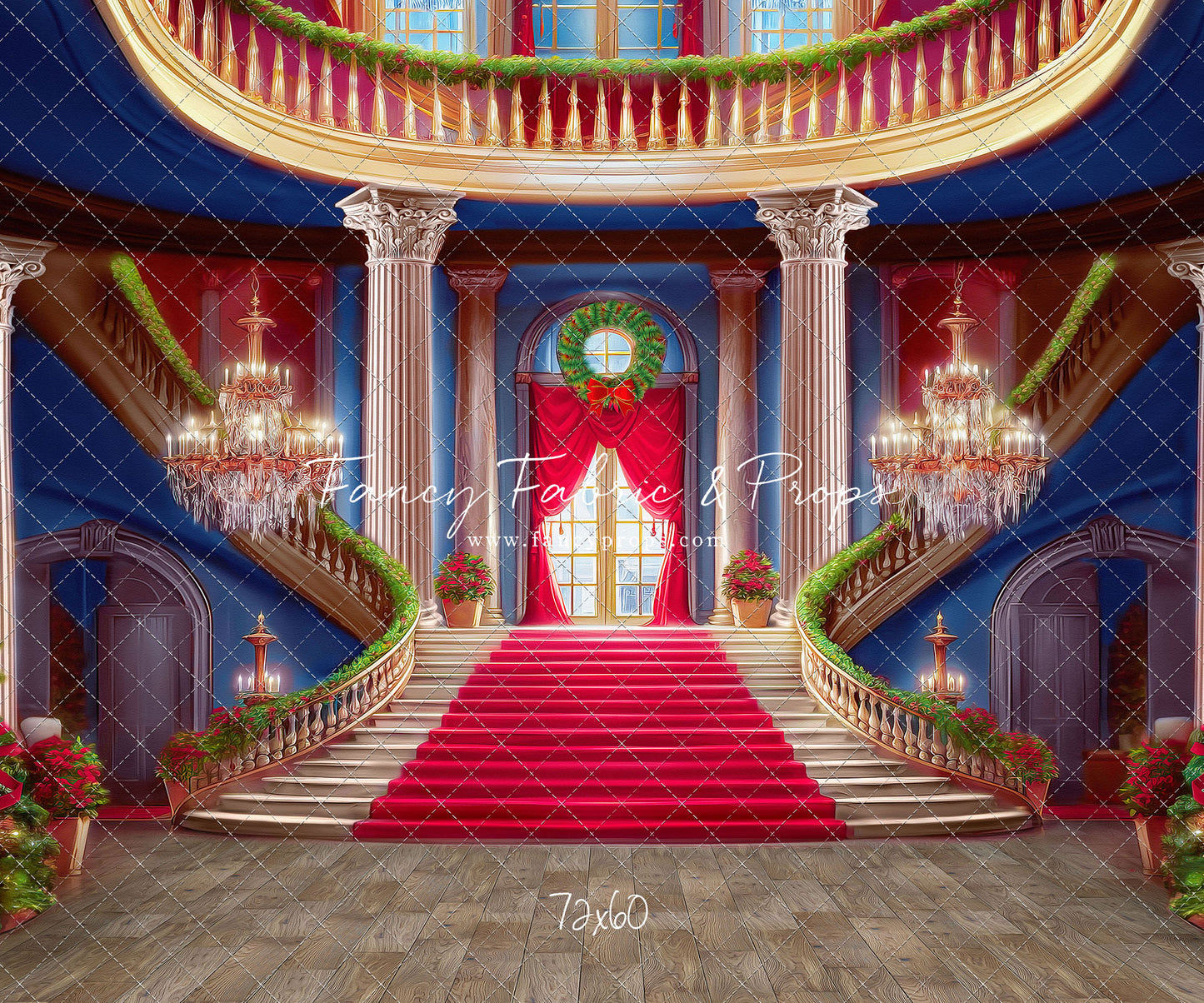 Belle's Royal Staircase -Wood Floor - With Sweep Option